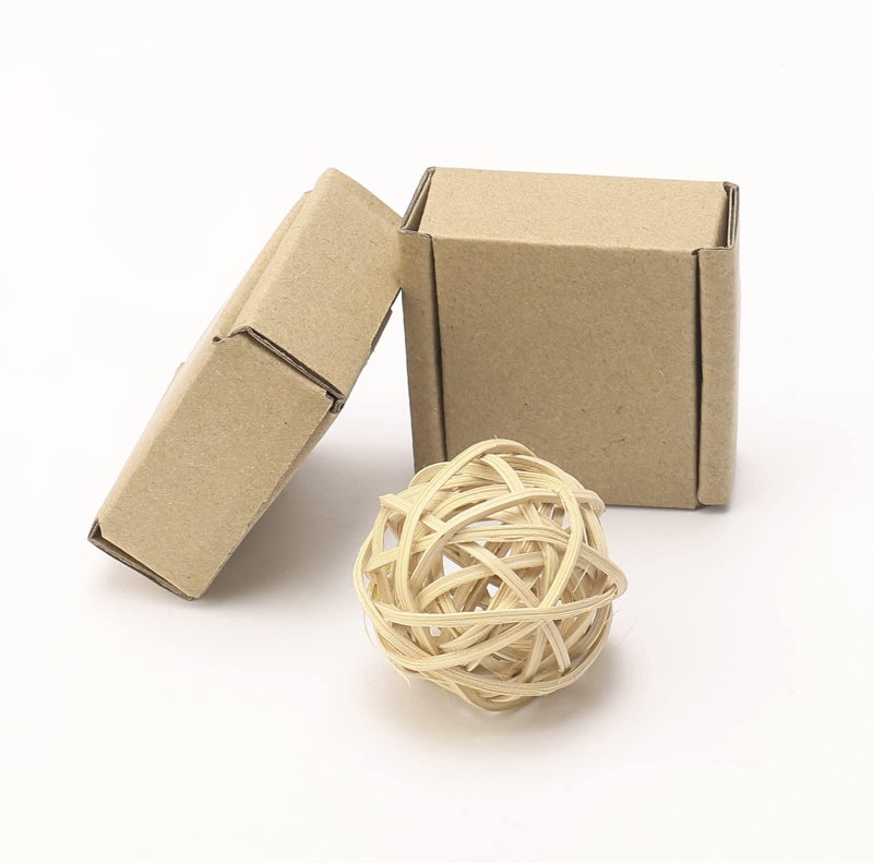 Ellbest 50pcs/Set Kraft Paper Boxes, Jewelry Packing Box Hard Square Paper Box Carton Box Retail Boxes Packing Box, Brown, 2.0 x 2.0 x 0.8 inches - Image 4